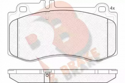 R BRAKE rb1950 -  Комплект тормозных колодок, дисковый тормоз
